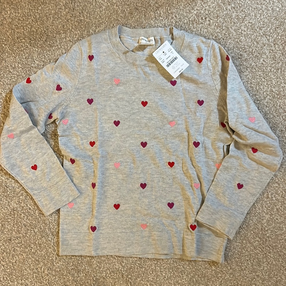 J Crew kids heart sweater